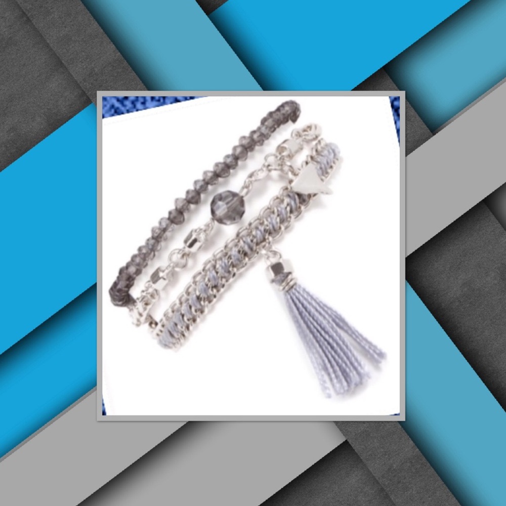 Silver tassel bracelet